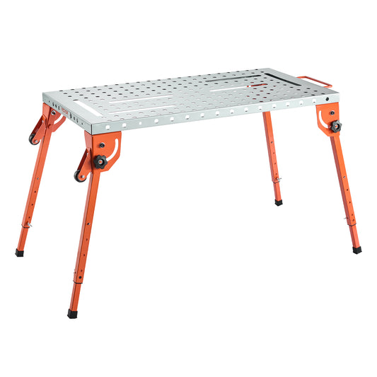 Heavy-Duty Portable Welding Table – 21" x 44" Foldable Workbench, 500 lb Capacity, Adjustable Height